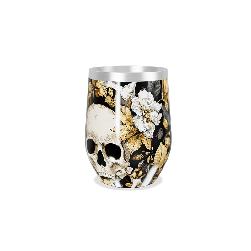 Copo Térmico Slim - Floral Caveira Colorido