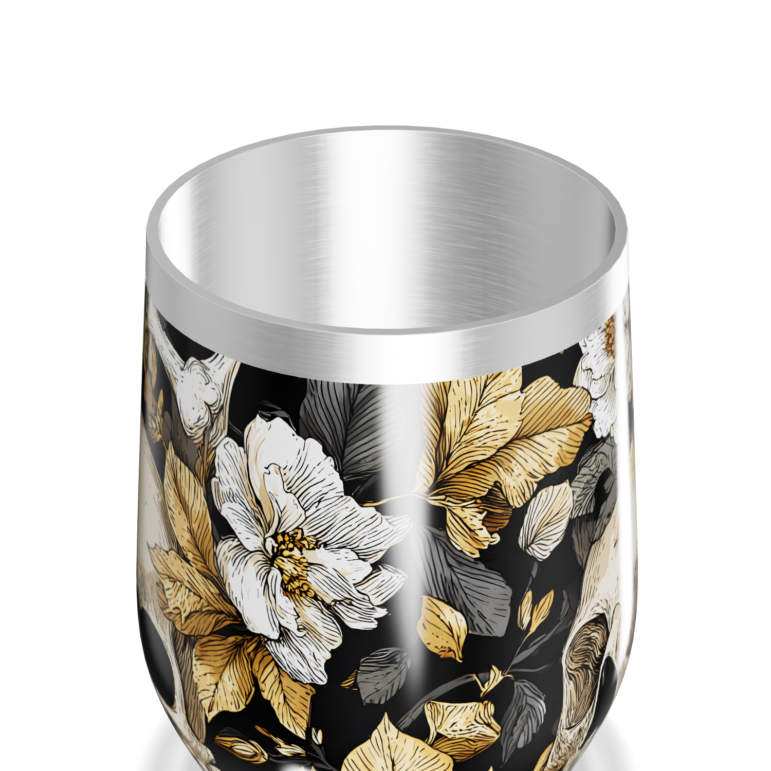 Copo Térmico Slim - Floral Caveira Colorido