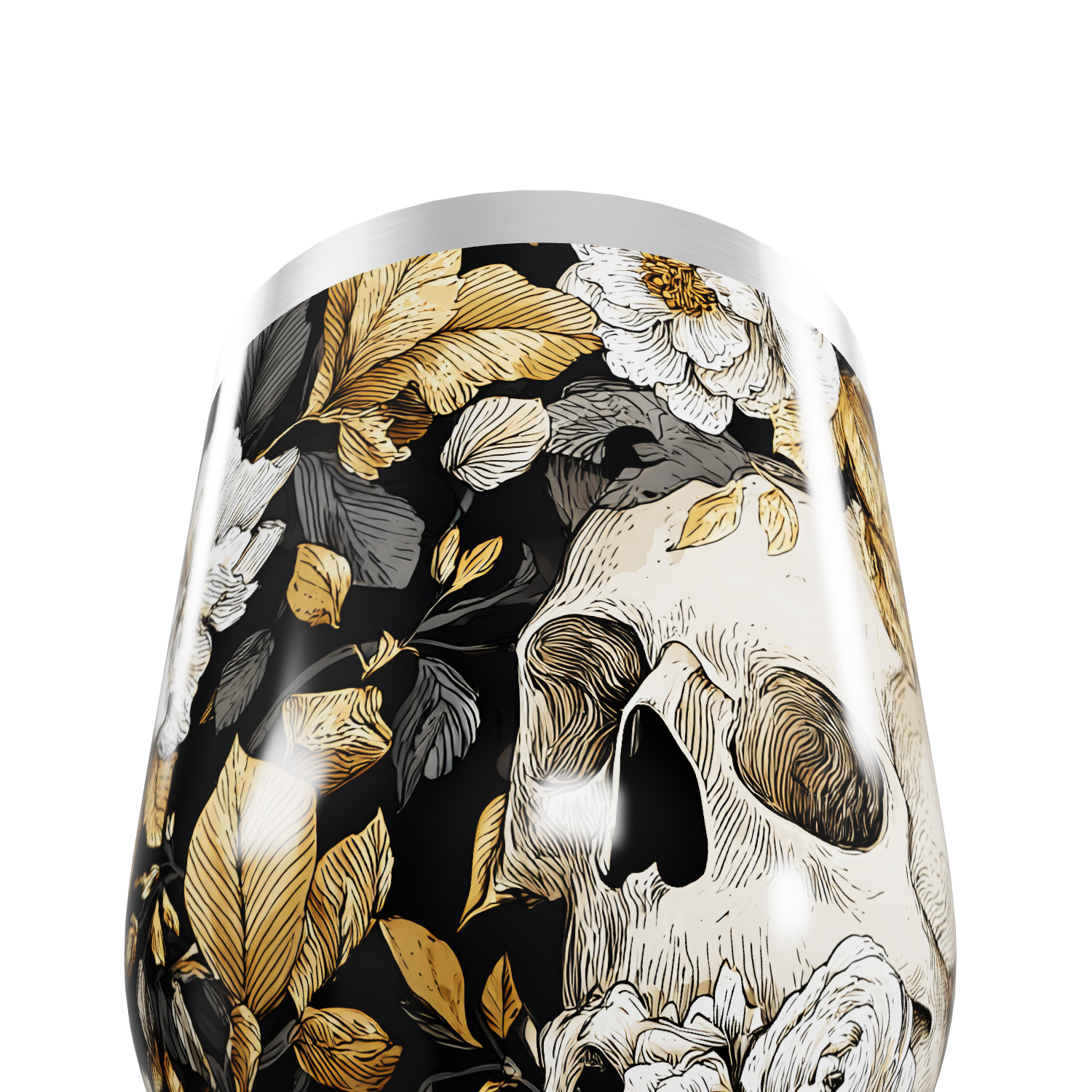 Copo Térmico Slim - Floral Caveira Colorido