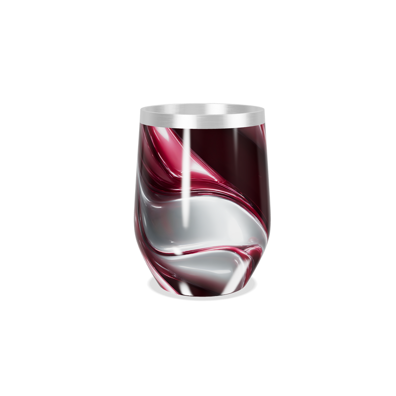 Copo Térmico Slim - Estampa Marmorizada Vermelha