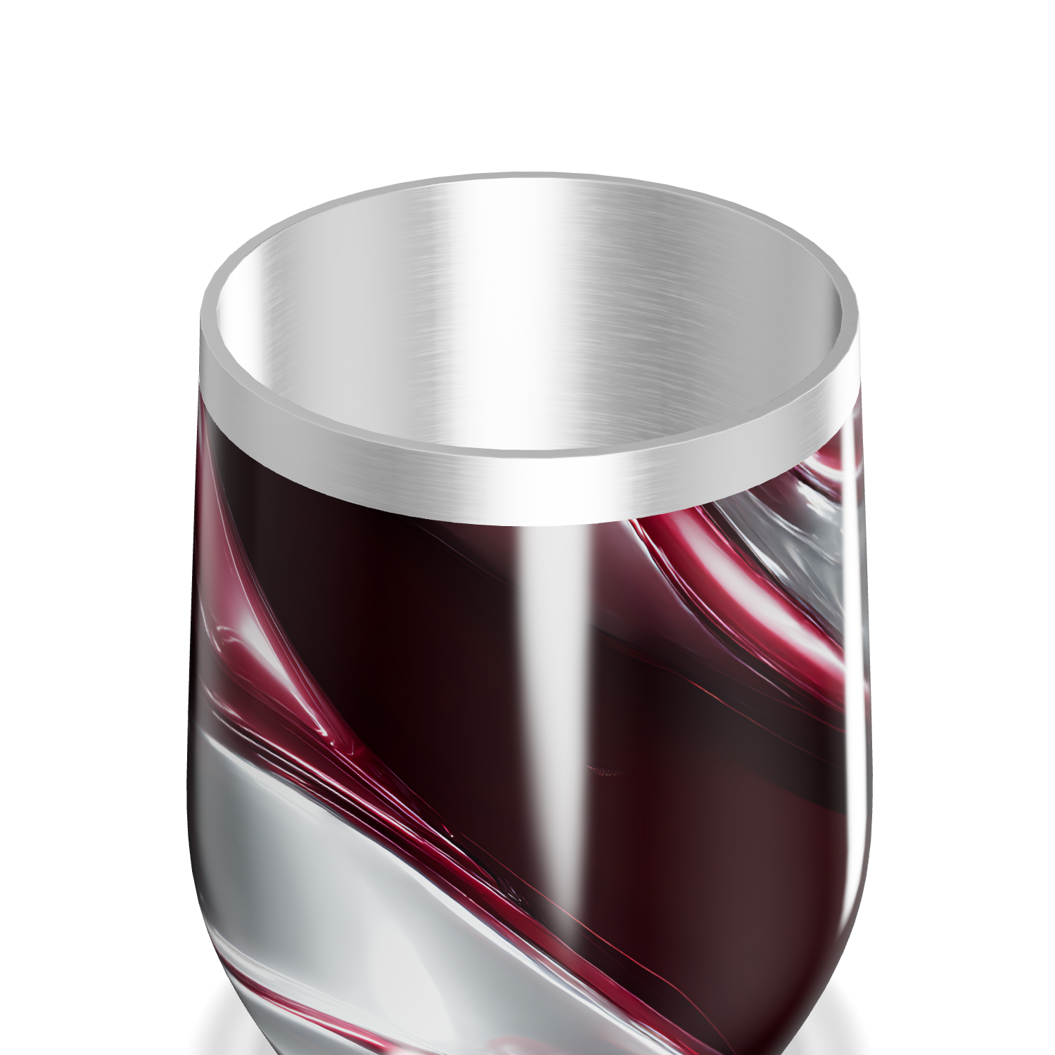 Copo Térmico Slim - Estampa Marmorizada Vermelha