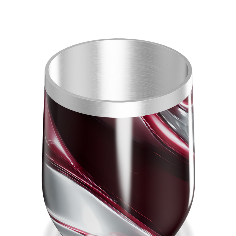 Copo Térmico Slim - Estampa Marmorizada Vermelha