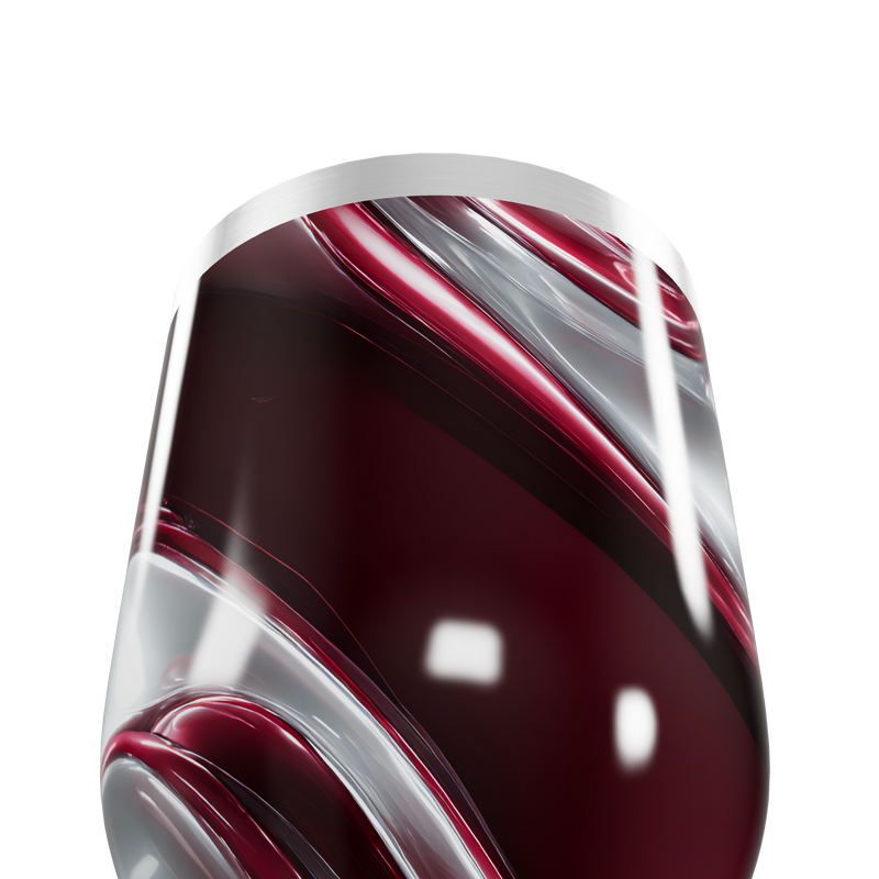 Copo Térmico Slim - Estampa Marmorizada Vermelha