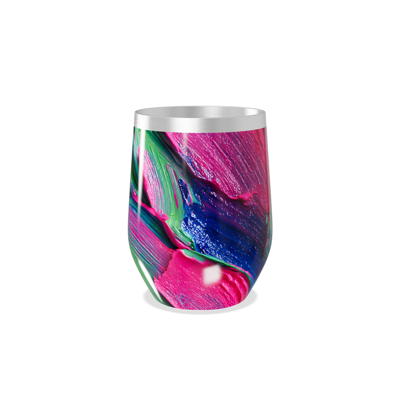 Copo Térmico Slim - Pintura Abstrata Colorida
