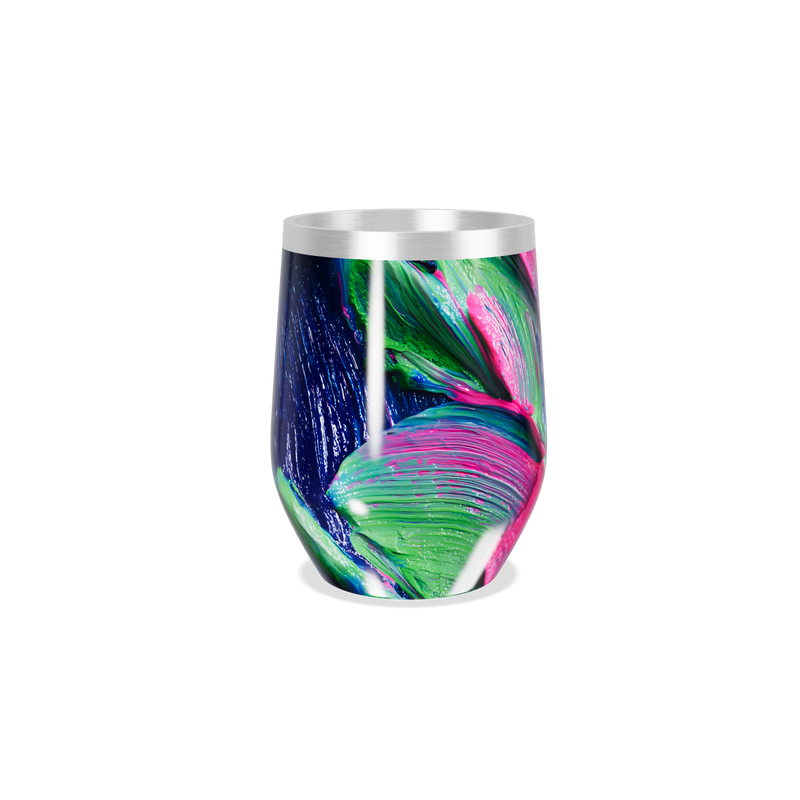 Copo Térmico Slim - Pintura Abstrata Colorida