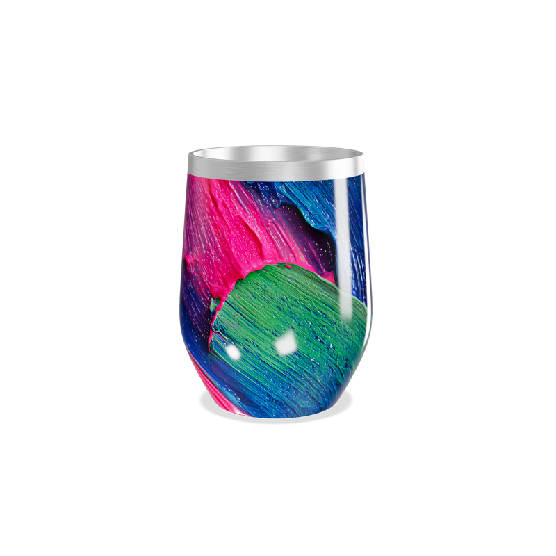 Copo Térmico Slim - Pintura Abstrata Colorida
