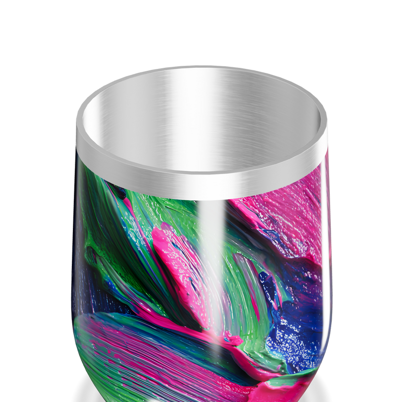 Copo Térmico Slim - Pintura Abstrata Colorida