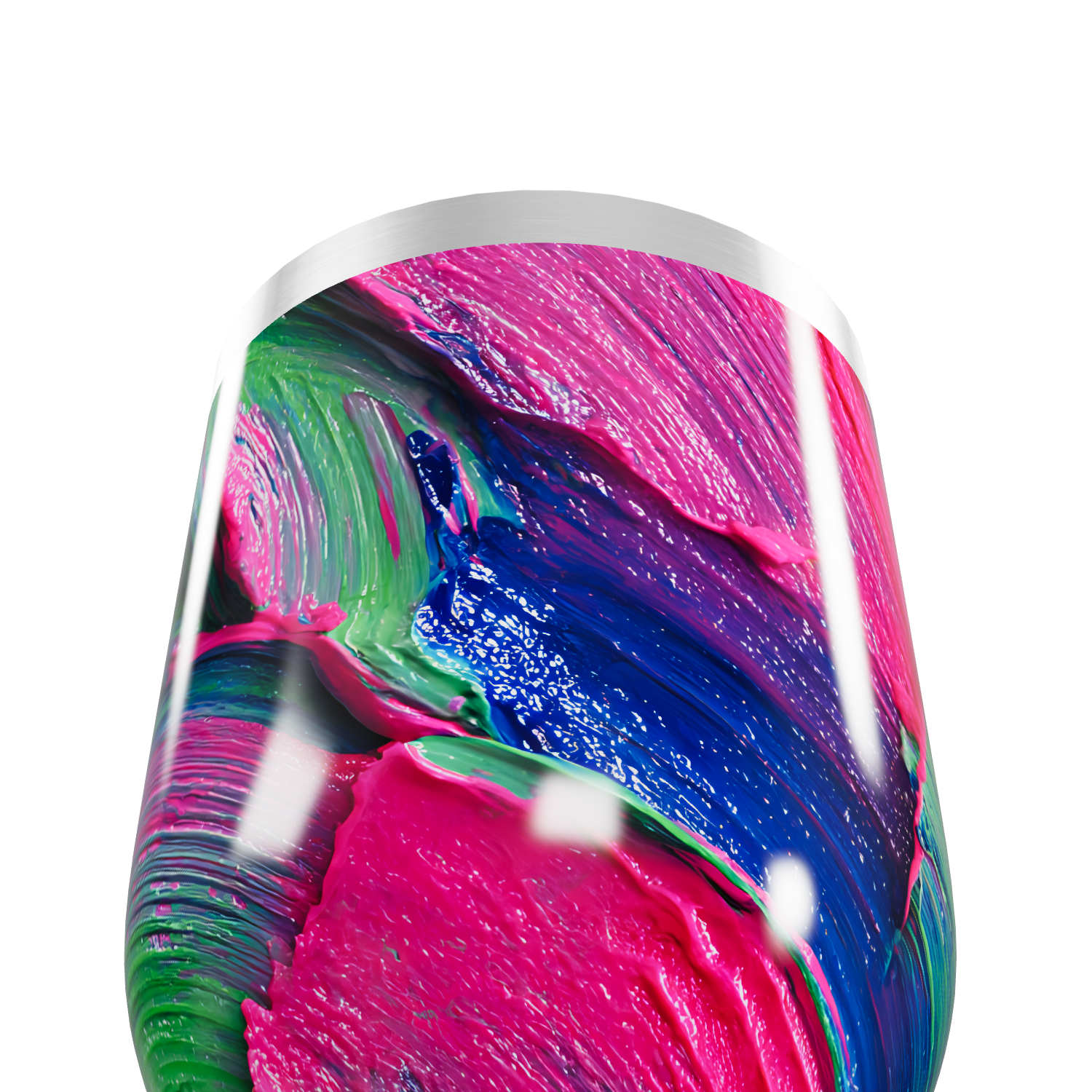 Copo Térmico Slim - Pintura Abstrata Colorida