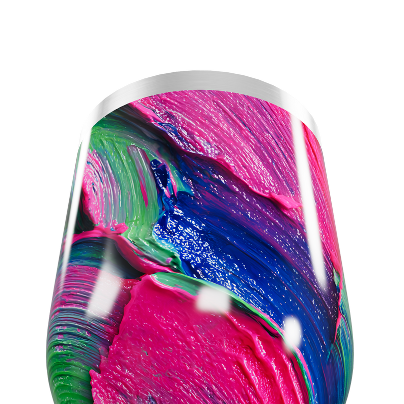 Copo Térmico Slim - Pintura Abstrata Colorida