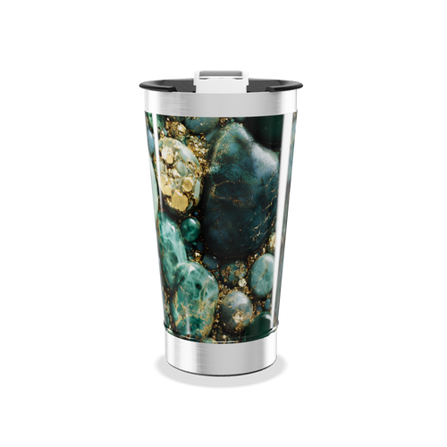 Copo Térmico - Estampa Pedras Verdes