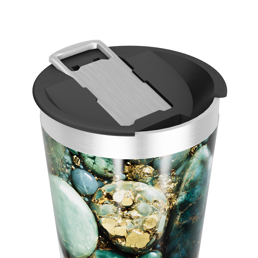 Copo Térmico - Estampa Pedras Verdes