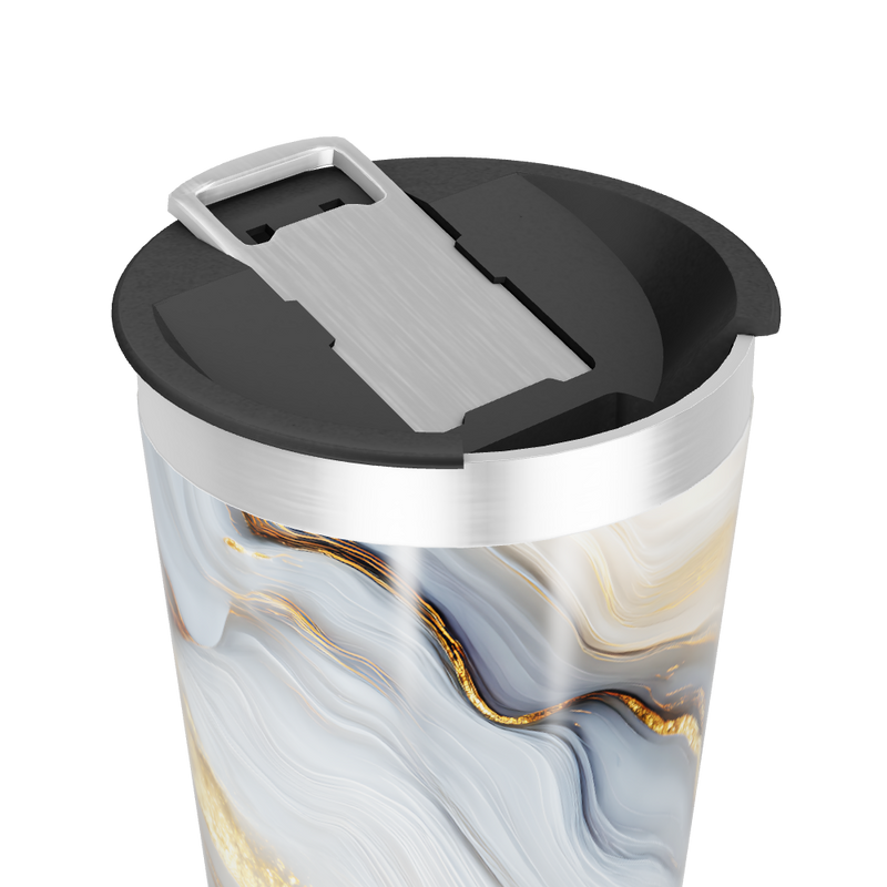 Copo Térmico - Mármore Azul e Dourado