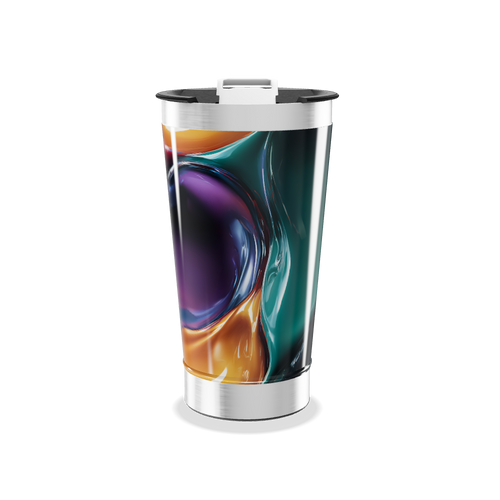 Copo Térmico - Design Abstrato Colorido