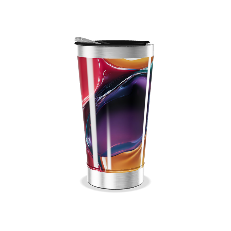 Copo Térmico - Design Abstrato Colorido