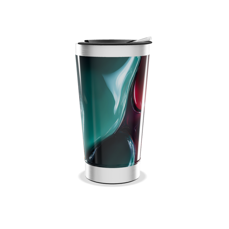 Copo Térmico - Design Abstrato Colorido