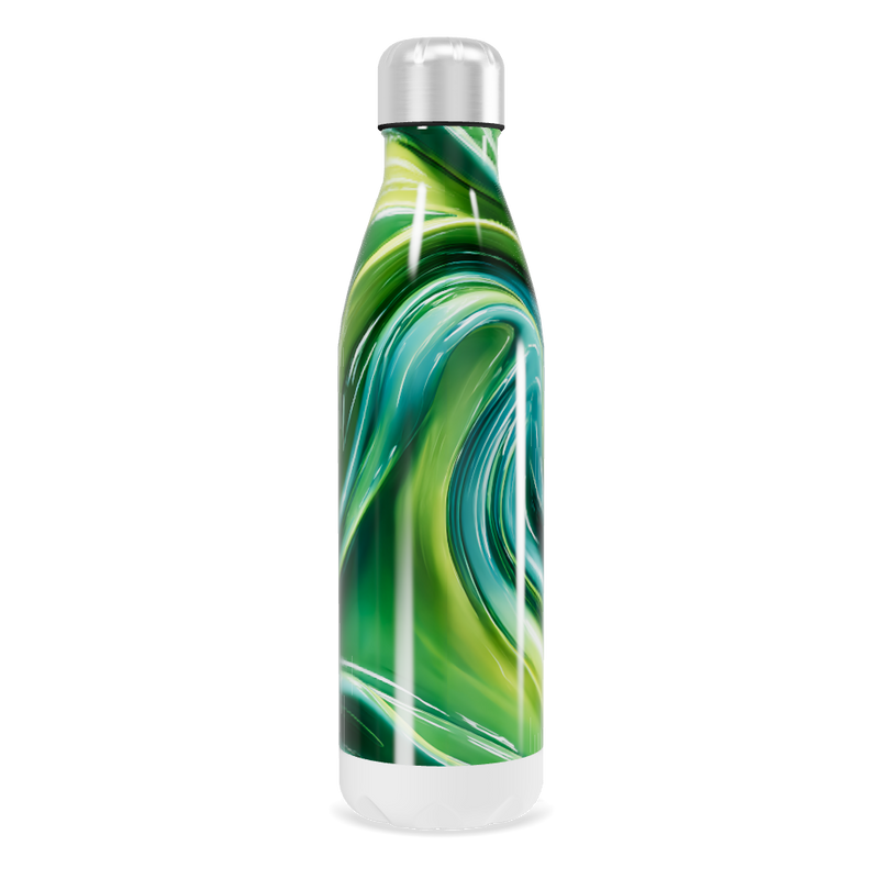 Garrafa Inox Verde - Estampa Marmorizada