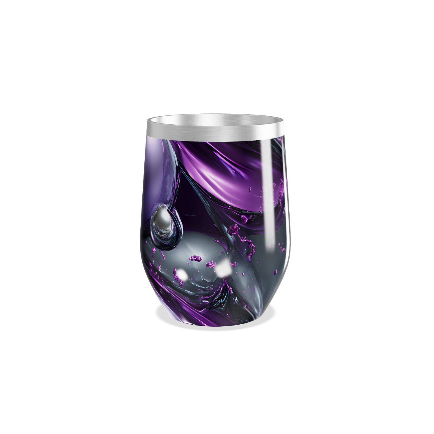 Copo Térmico Slim - Roxo com Design Espacial