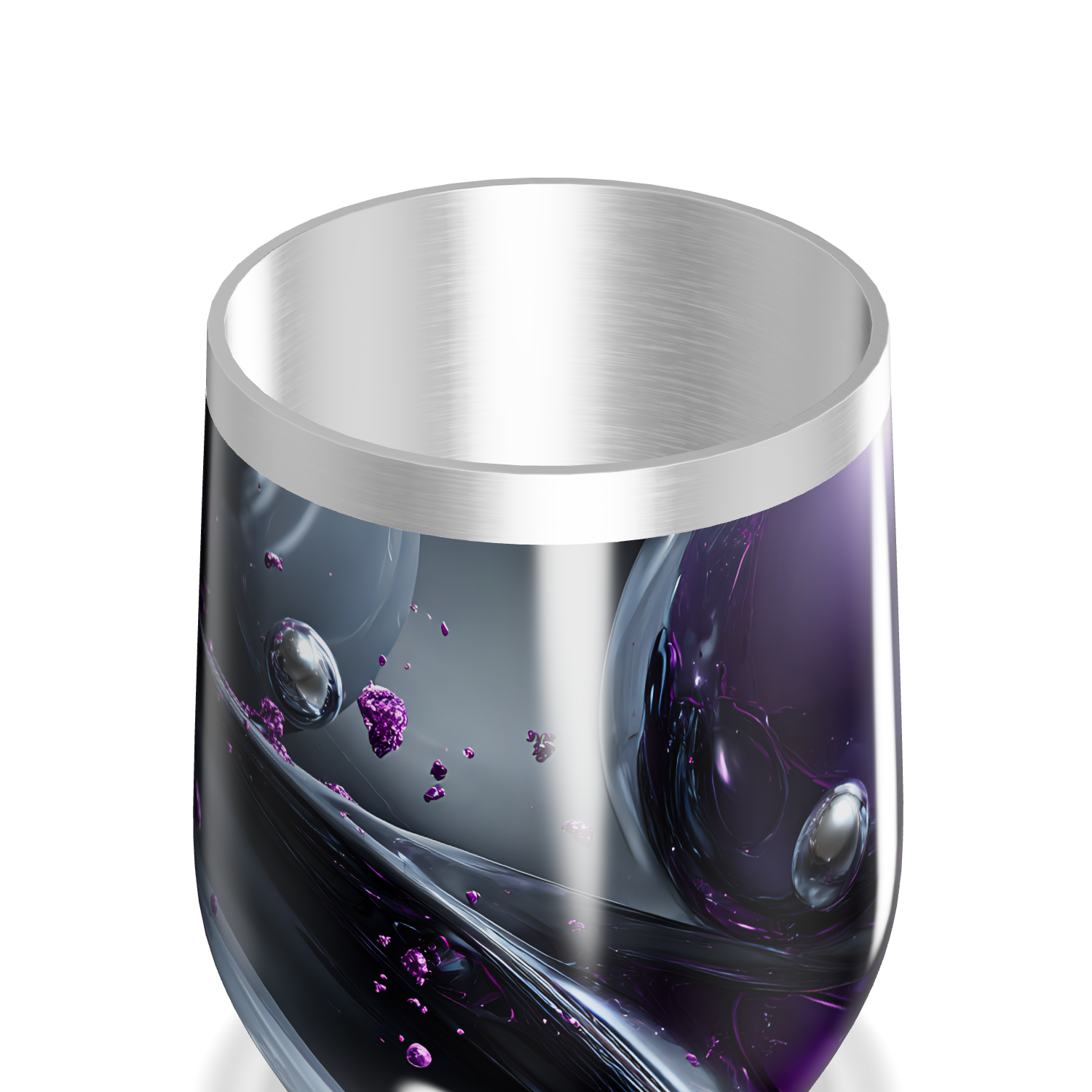 Copo Térmico Slim - Roxo com Design Espacial