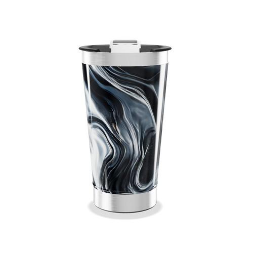Copo Térmico - Marmorizado Preto e Branco