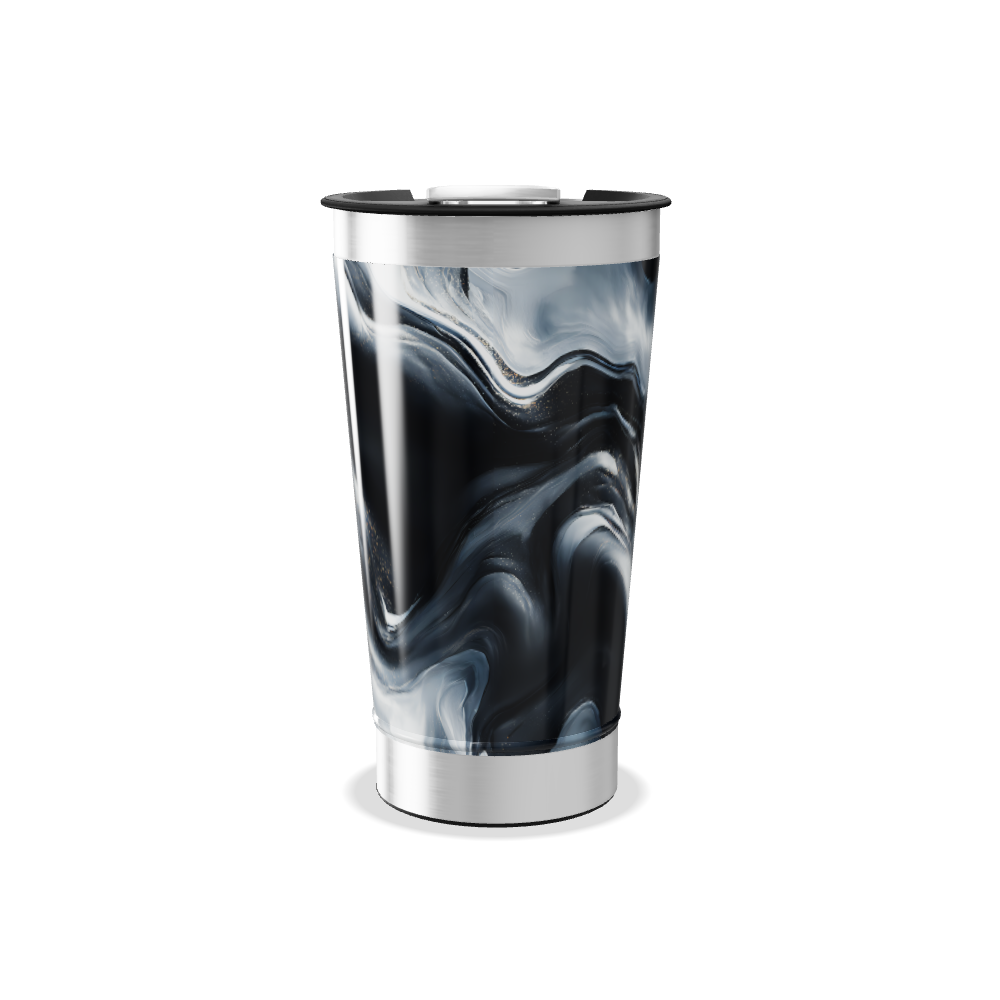 Copo Térmico - Marmorizado Preto e Branco