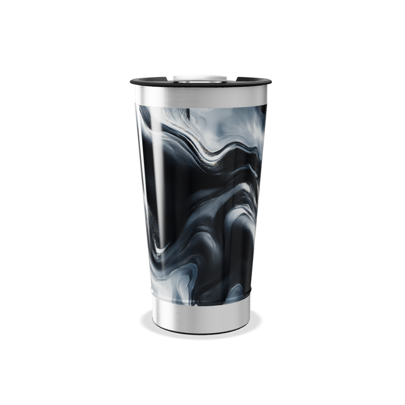 Copo Térmico - Marmorizado Preto e Branco
