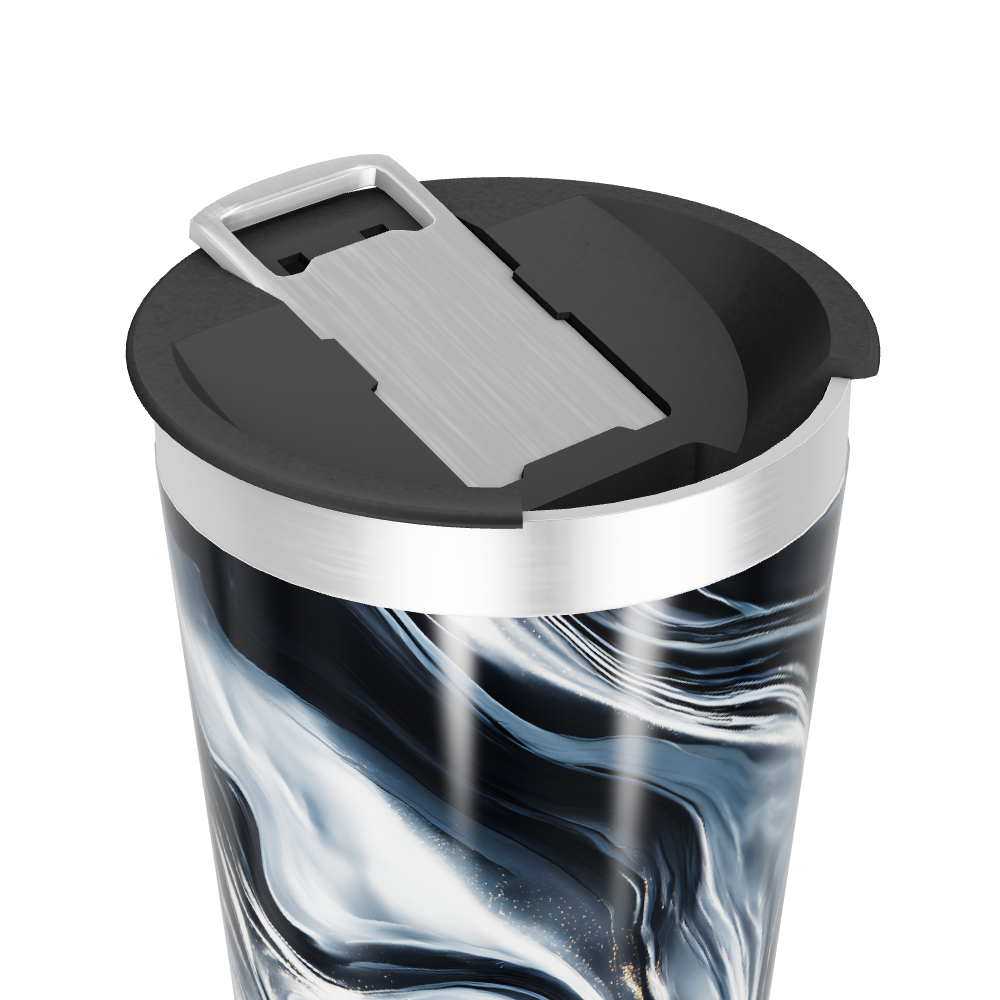 Copo Térmico - Marmorizado Preto e Branco