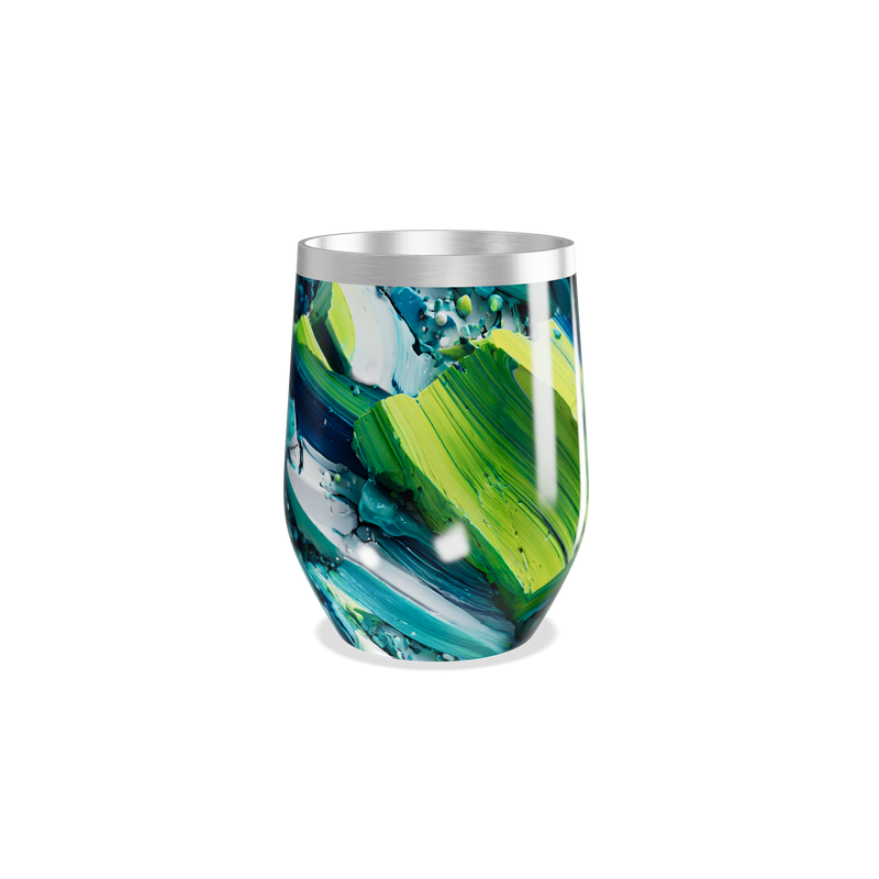 Copo Térmico Slim - Estampa Abstrata Azul