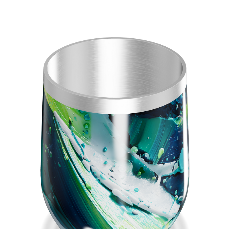 Copo Térmico Slim - Estampa Abstrata Azul