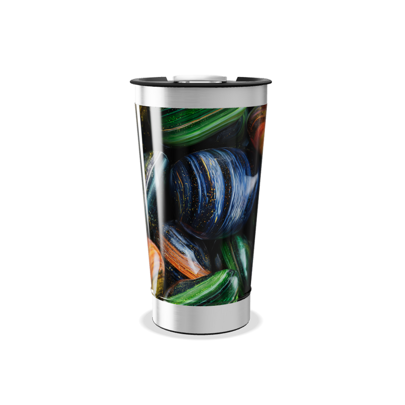 Copo Térmico - Estampa Pedras Coloridas