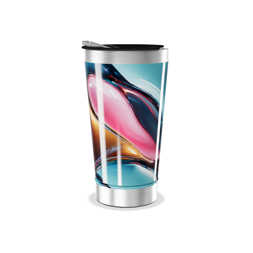 Copo Térmico - Design Abstrato Multicolorido