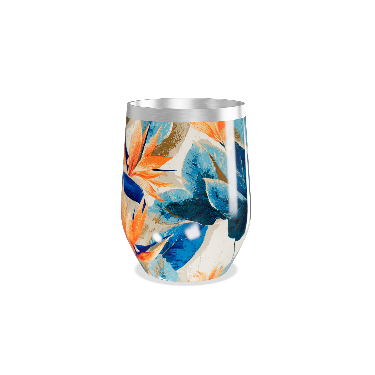 Copo Térmico Slim - Floral Aço Inox