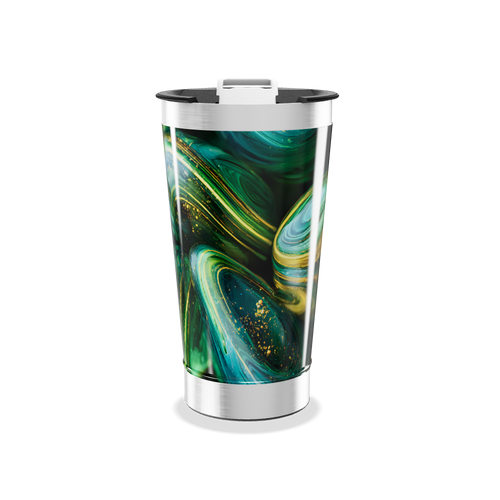 Copo Térmico - Estampa Espacial Verde