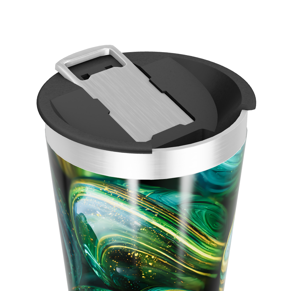 Copo Térmico - Estampa Espacial Verde