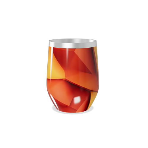 Copo Térmico Slim - Geométrico Laranja Inox