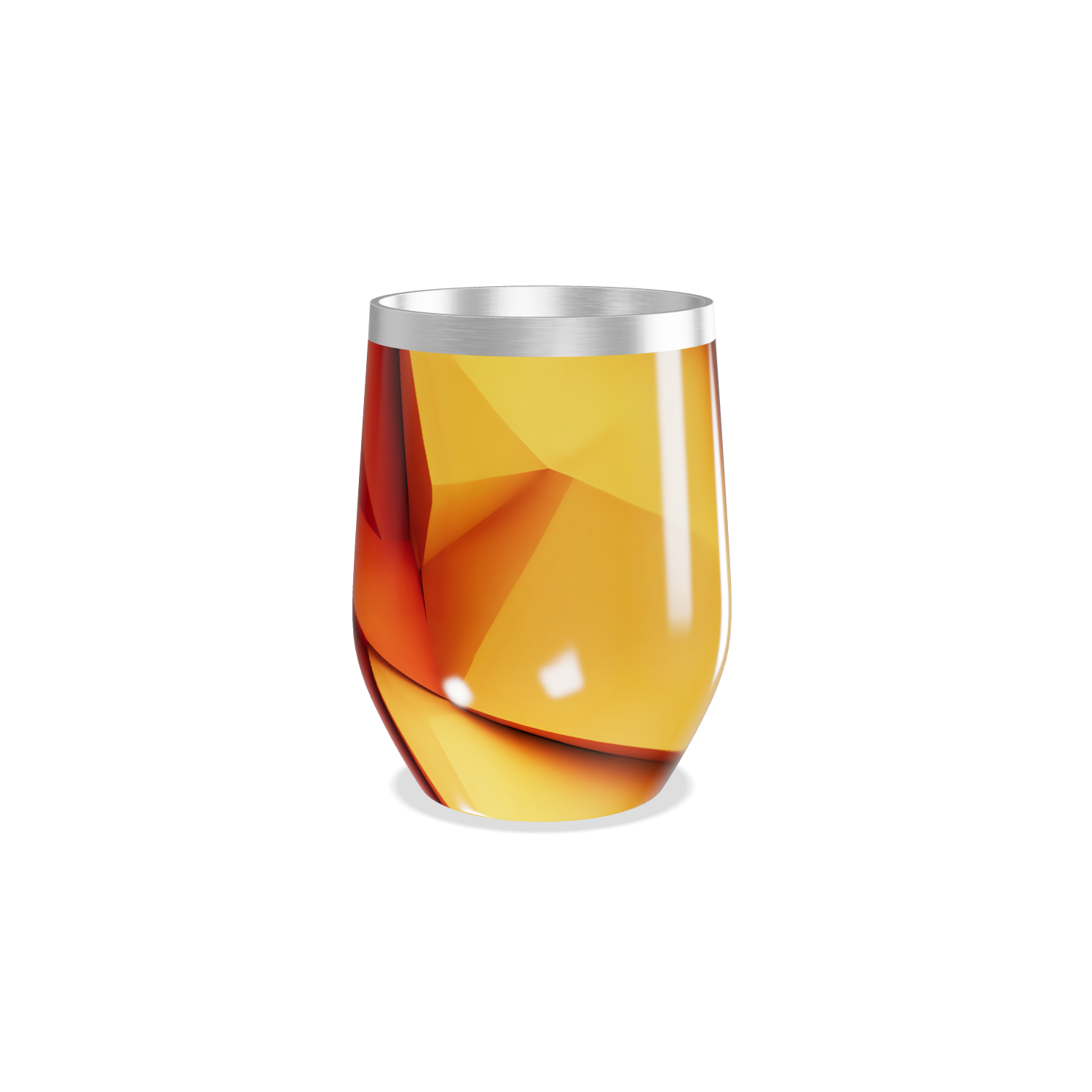 Copo Térmico Slim - Geométrico Laranja Inox