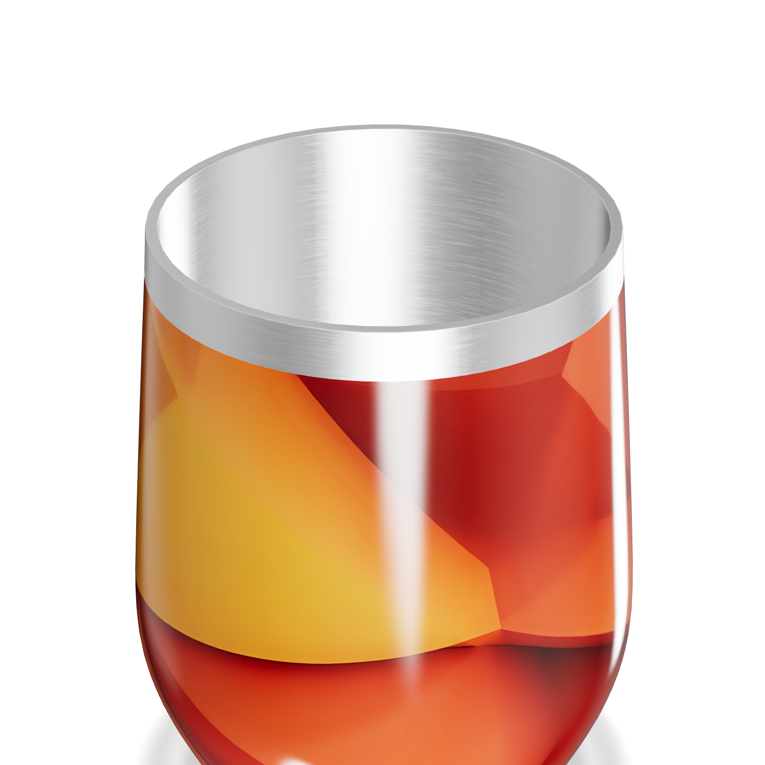 Copo Térmico Slim - Geométrico Laranja Inox