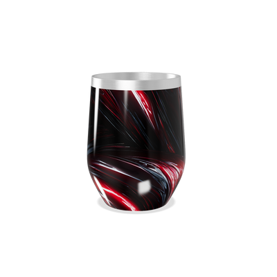 Copo Térmico Slim - Preto e Vermelho Aço Inox