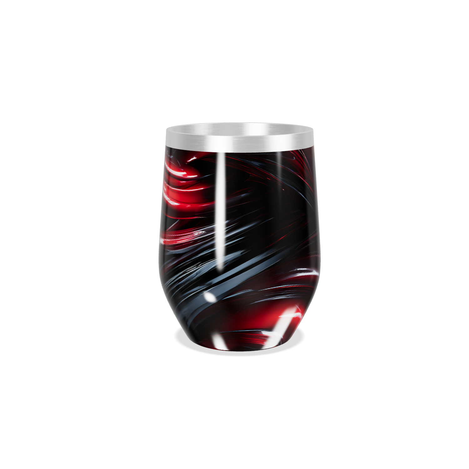 Copo Térmico Slim - Preto e Vermelho Aço Inox