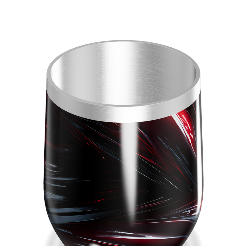 Copo Térmico Slim - Preto e Vermelho Aço Inox