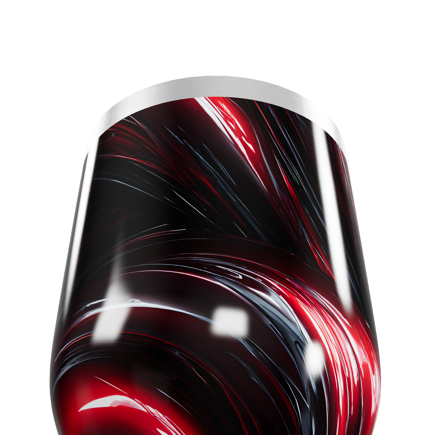 Copo Térmico Slim - Preto e Vermelho Aço Inox