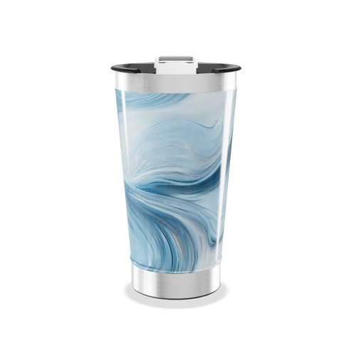 Copo Térmico - Azul Marmorizado Inox