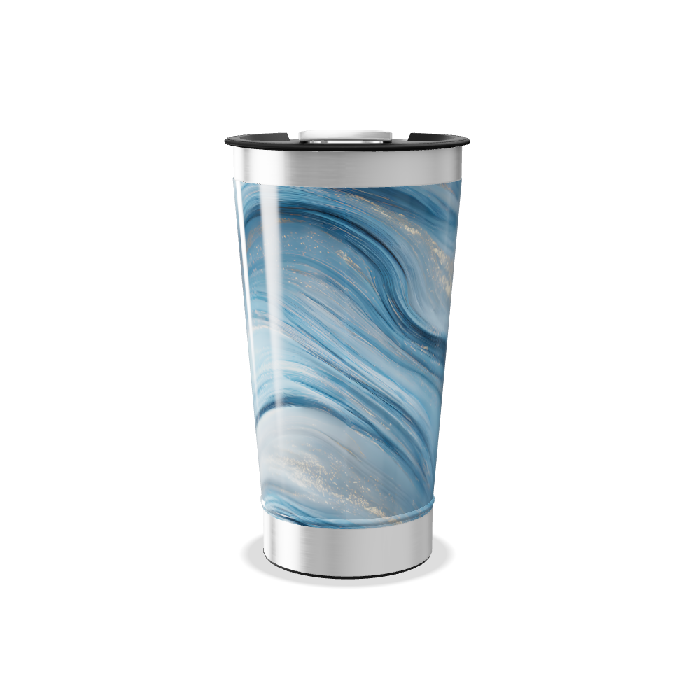 Copo Térmico - Azul Marmorizado Inox