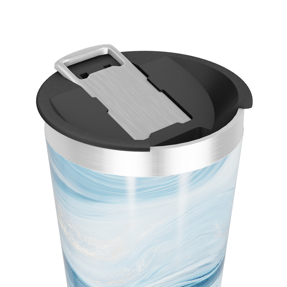 Copo Térmico - Azul Marmorizado Inox