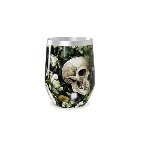 Copo Térmico Slim - Caveira Floral Aço Inox