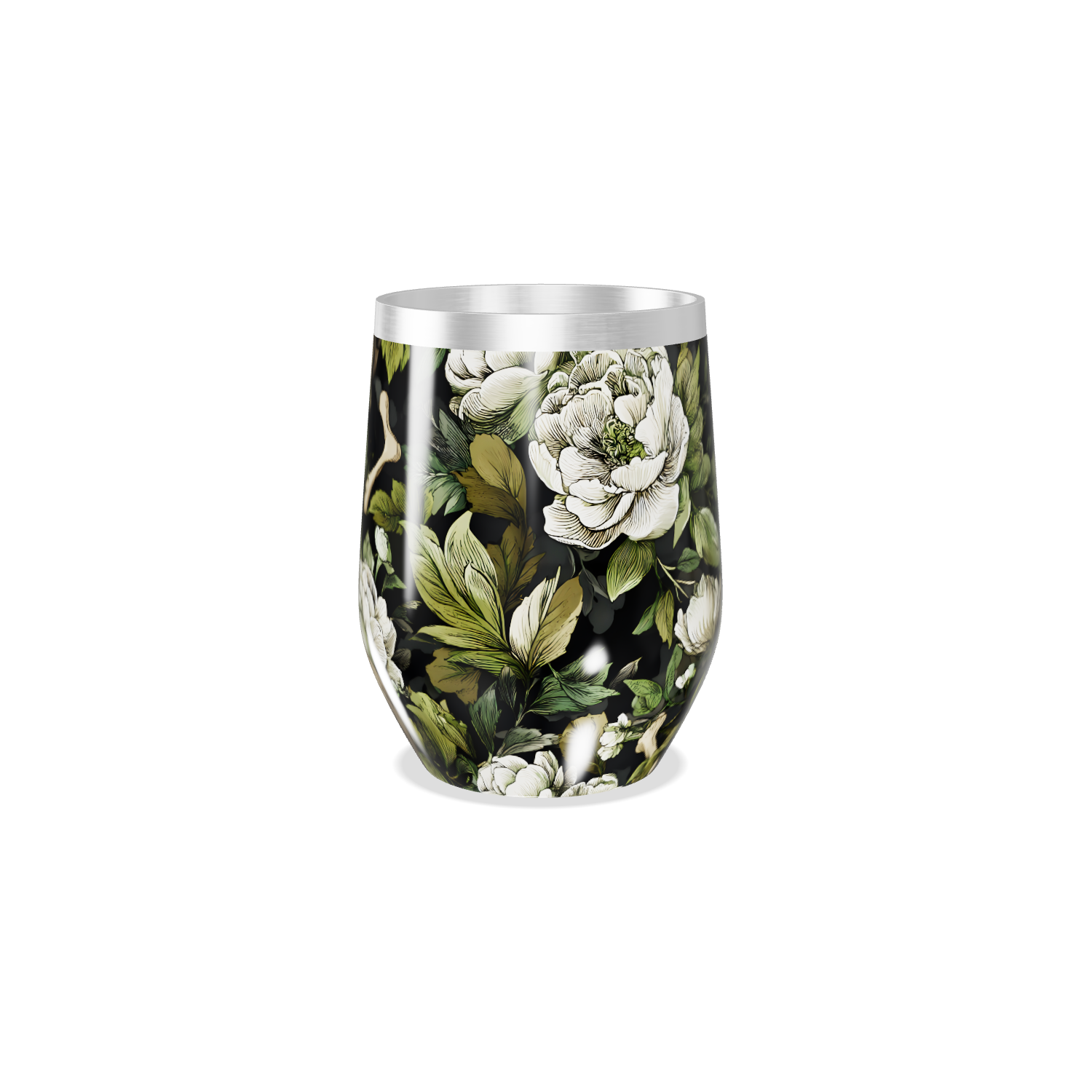 Copo Térmico Slim - Caveira Floral Aço Inox