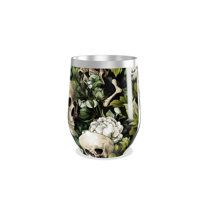 Copo Térmico Slim - Caveira Floral Aço Inox