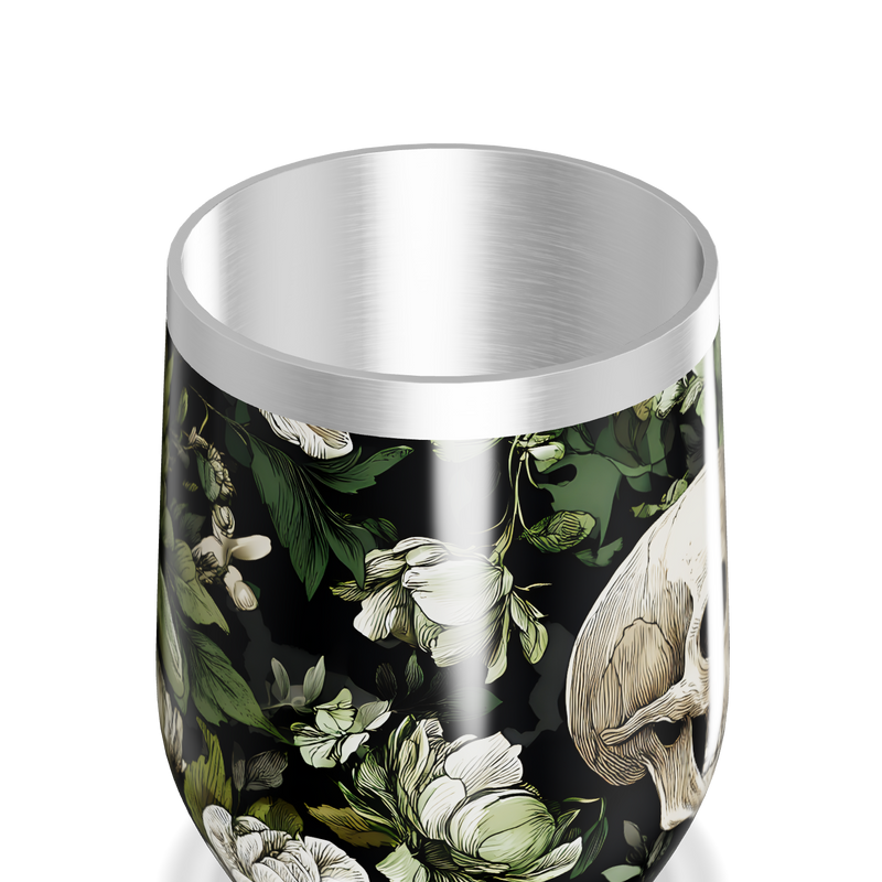 Copo Térmico Slim - Caveira Floral Aço Inox