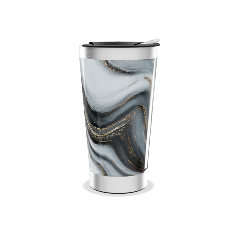 Copo Térmico - Mármore Preto e Branco