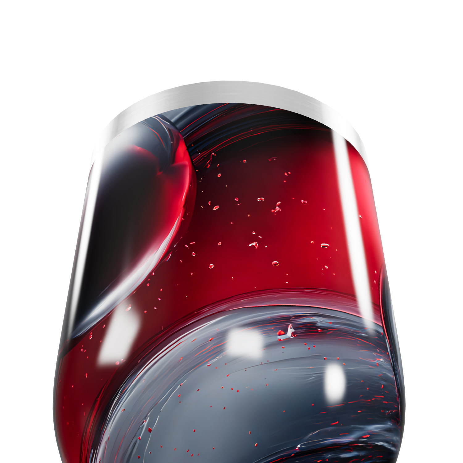 Copo Térmico Slim - Vermelho e Preto Abstrato