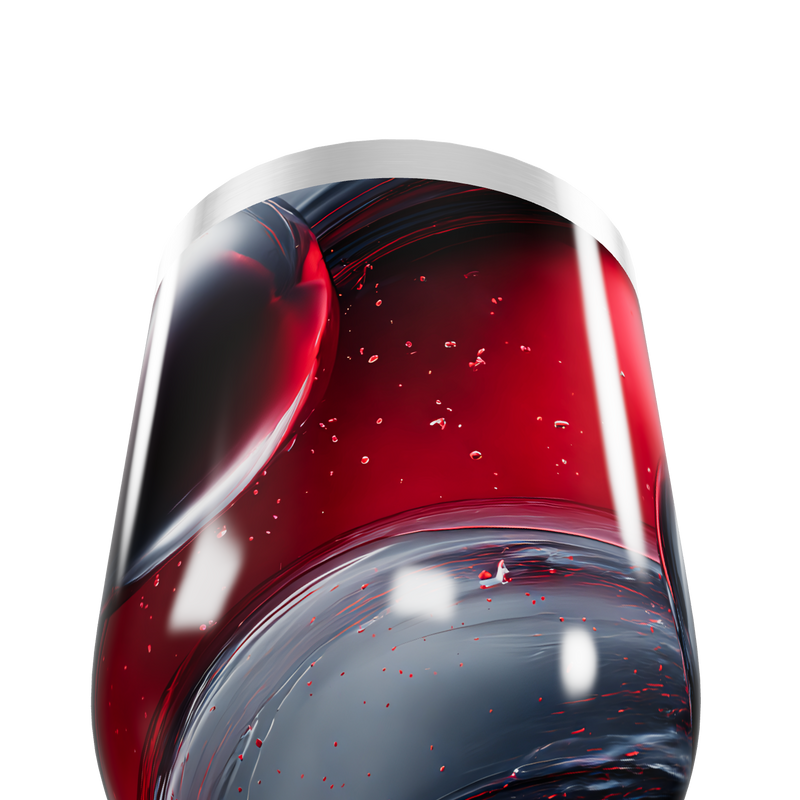 Copo Térmico Slim - Vermelho e Preto Abstrato